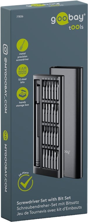 Set Cacciavite con 24 Punte di Precisione - Goobay I-TOOL-SC24