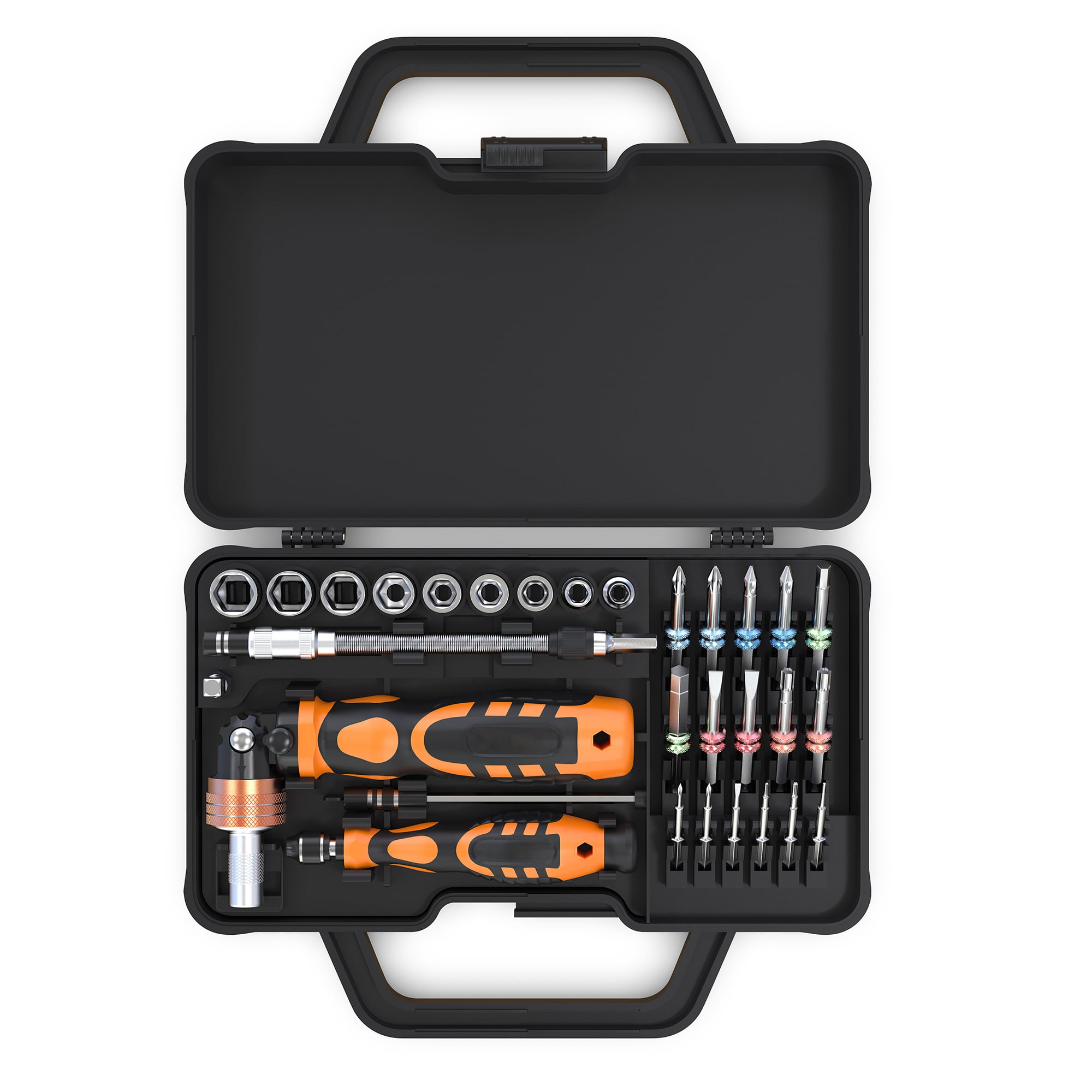Kit Valigetta 31 pezzi in 1 Cacciaviti Bussole e Punte Professionali - Techly NP I-TOOL-SC31