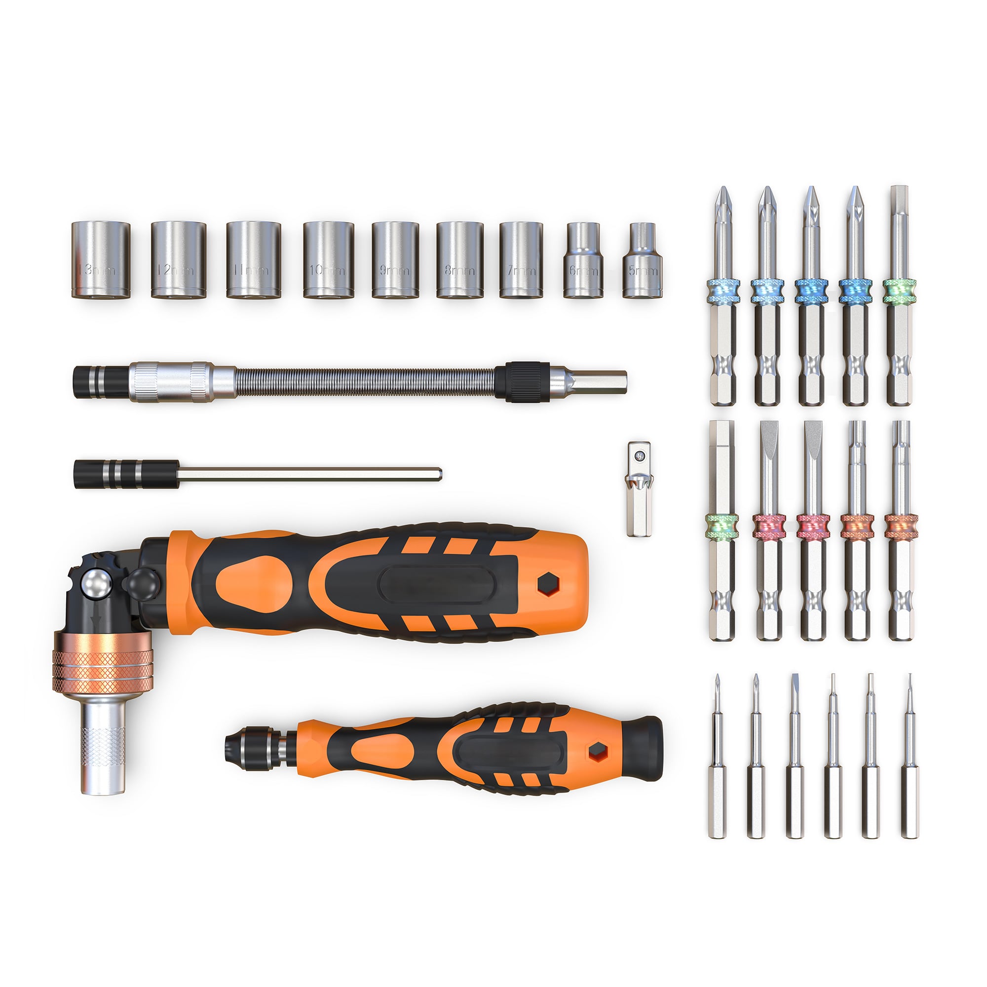 Kit Valigetta 31 pezzi in 1 Cacciaviti Bussole e Punte Professionali - Techly NP I-TOOL-SC31