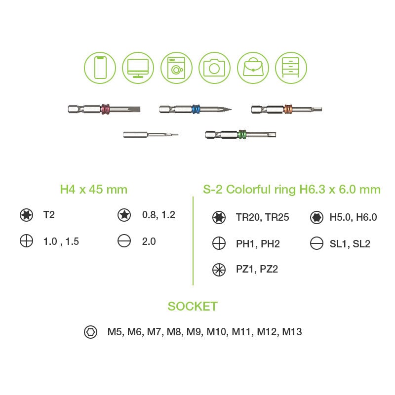 Kit Valigetta 31 pezzi in 1 Cacciaviti Bussole e Punte Professionali - Techly NP I-TOOL-SC31