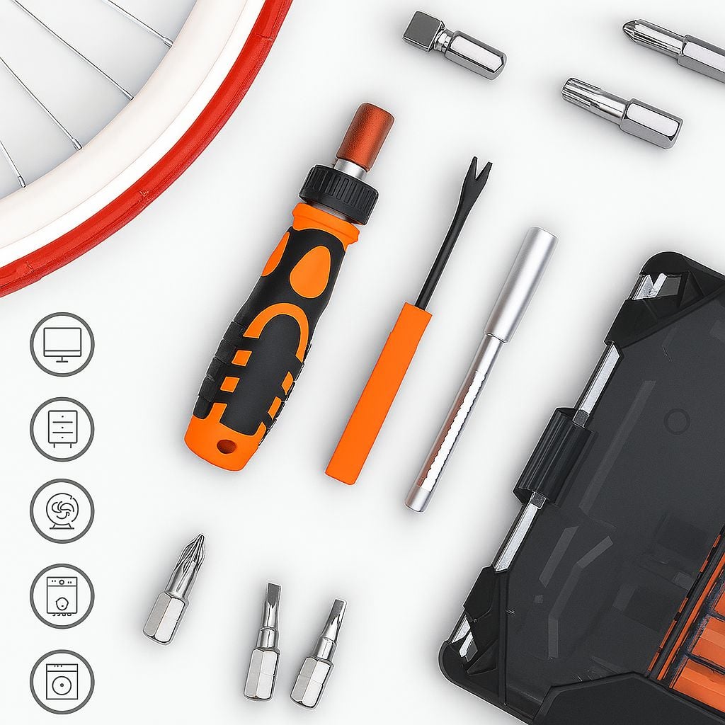 Kit Valigetta 48 in 1 Cacciavite, Punte - Techly NP I-TOOL-SC48TY