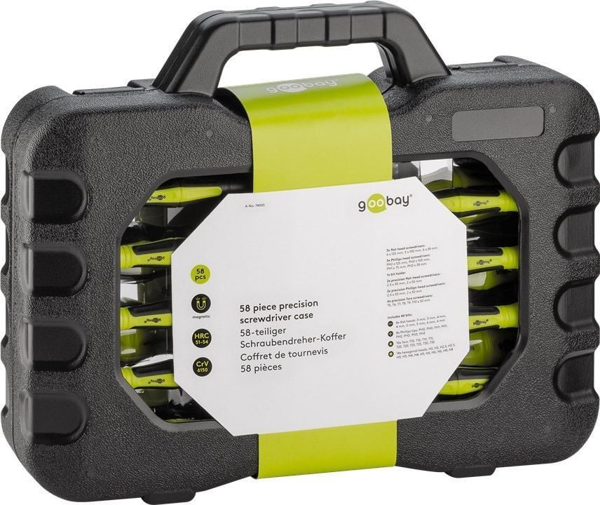 Kit Valigetta 58 Cacciaviti di Precisione - Goobay I-TOOL-SC58