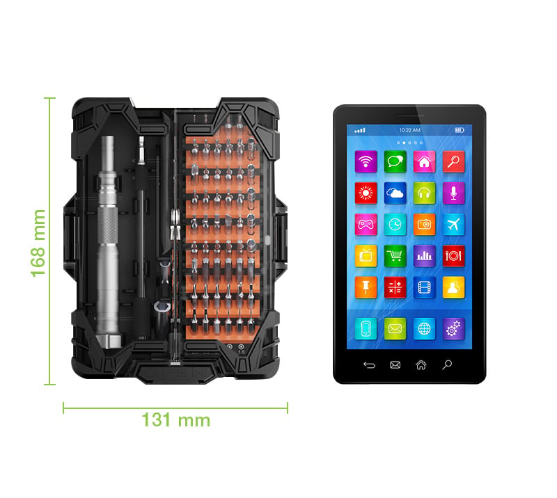 Kit Valigetta 62 in 1 Cacciaviti di Precisione - Techly NP I-TOOL-SC62