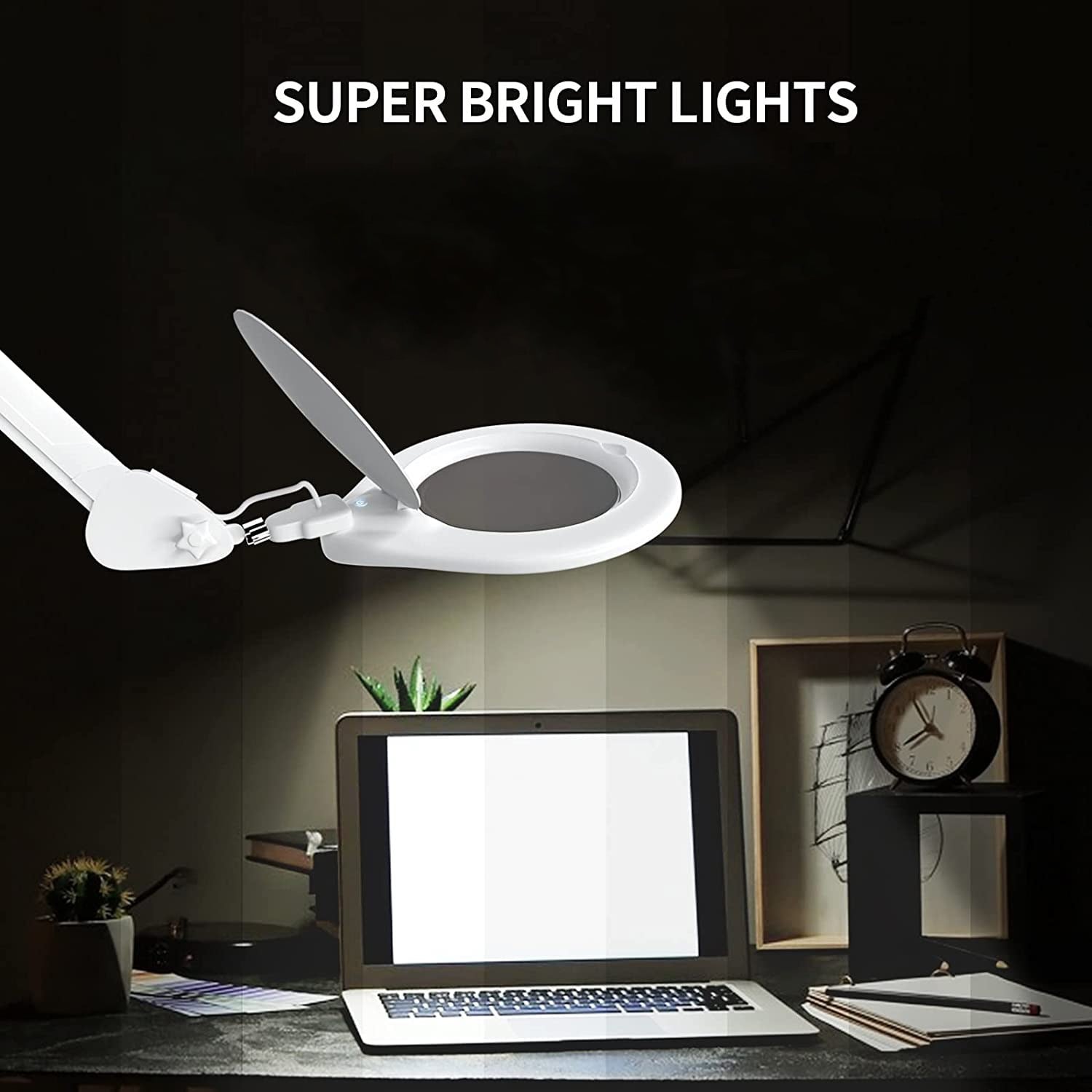 Lampada LED con Lente d'ingrandimento a 5 Diottrie Attacco a Morsetto - Logilink I-TOOL-SD-058