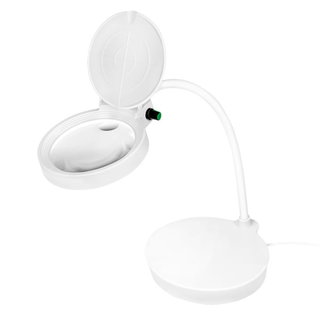 Lampada LED da Tavolo con Lente d'Ingrandimento a 8 e 36 Diottrie Dimmerabile - Logilink I-TOOL-SD-067