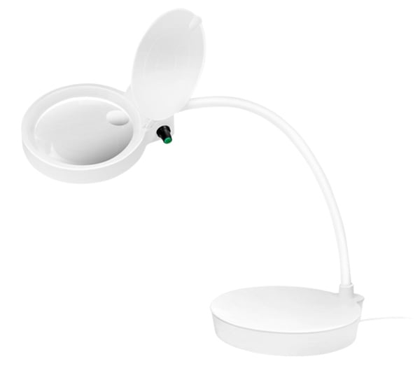 Lampada LED da Tavolo con Lente d'ingrandimento a 8 e 36 Diottrie Dimmerabile - Logilink I-TOOL-SD-067