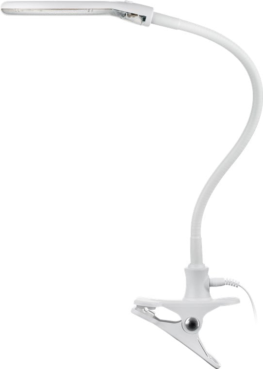 Lampada LED con Lente d'ingrandimento Base di Appoggio e Clip da Tavolo 6W Bianco - Goobay I-TOOL-SD-359