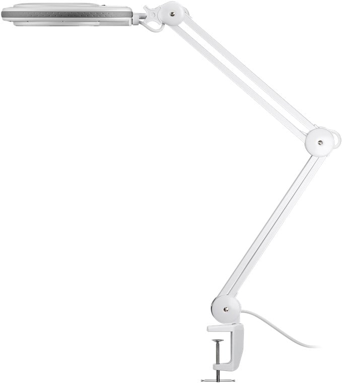 Lampada LED con Lente d'ingrandimento a 3 Diottrie 8W Attacco a Morsetto - Goobay I-TOOL-SD-650