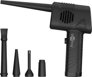 Kit di Pulizia Elettrico per PC Soffiatore ad Aria con 5 Ugelli - Goobay I-TOOL-SD-667