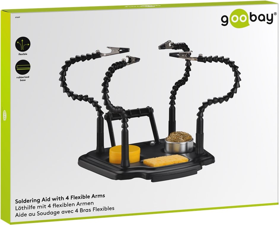 Ausilio per Saldatura con 4 Bracci Flessibili - Goobay I-TOOL-SD-669