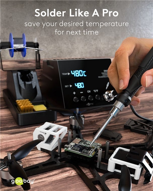 Stazione di Saldatura Digitale 70W - Goobay I-TOOL-SD-70W