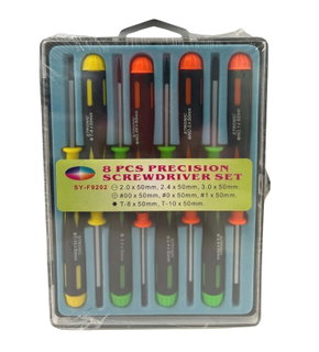 Set of 8 Precision Screwdrivers Slotted Cross Torx - Manhattan I-TOOL-SD-9204