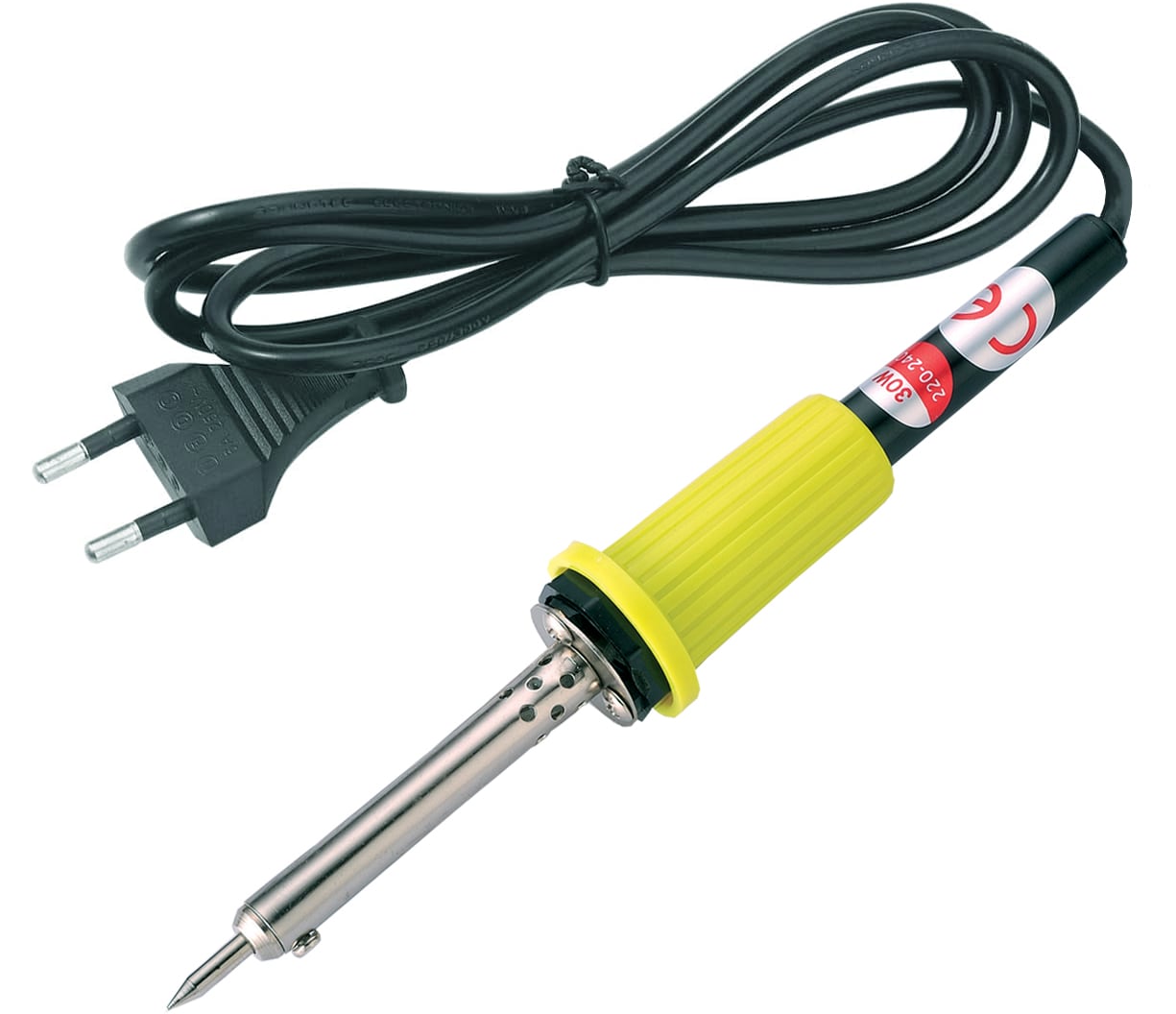 Kit per Saldatura 3 Pezzi con Stagnatore 30 Watt Supporto con Spugna e Stagno - Manhattan I-TOOL-SD-K902