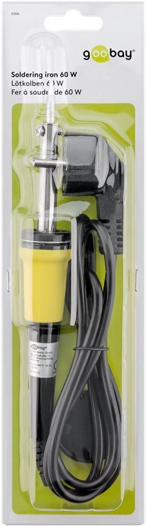 Kit per Saldatura 2 Pezzi con Stagnatore 60 Watt e Supporto e Punte Saldanti - Goobay I-TOOL-SD-K906