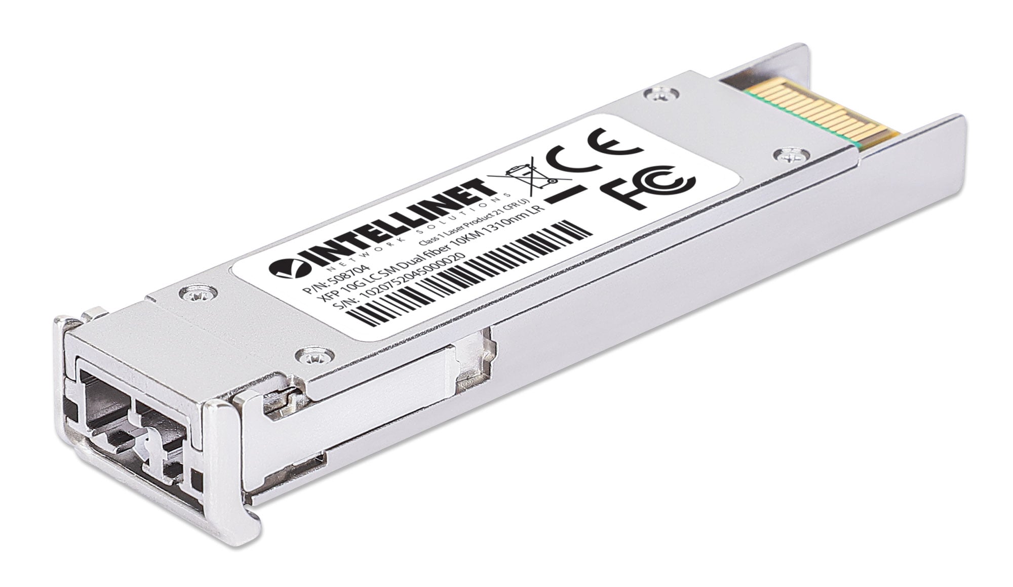Transceiver XFP Fibra Ottica Monomodale LC Duplex 10GBase-LR - Intellinet I-TX-MGBIC-10GXFPLR