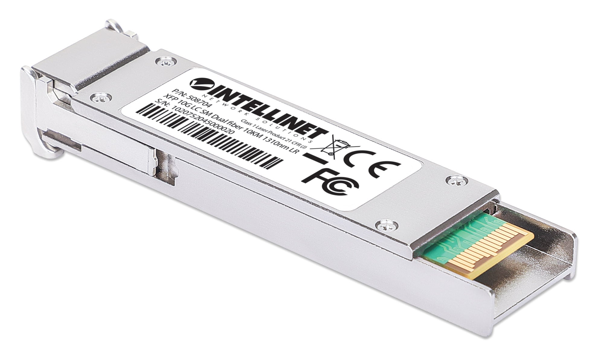 Transceiver XFP Fibra Ottica Monomodale LC Duplex 10GBase-LR - Intellinet I-TX-MGBIC-10GXFPLR