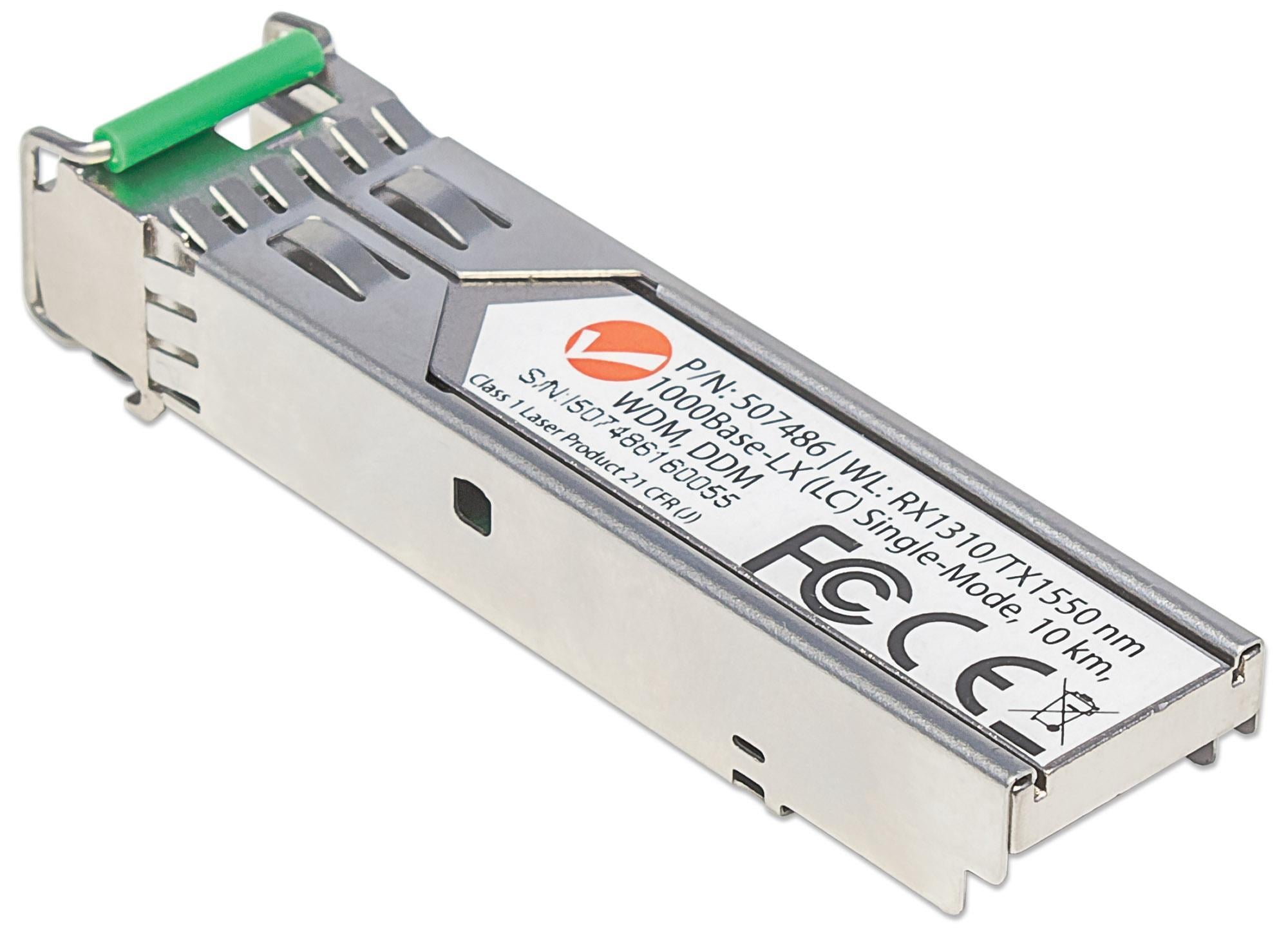 Transceiver Gigabit Fibra Ottica WDM (RX1310/TX1550) Bidirezionale SFP - Intellinet I-TX-MGBIC-WDM1