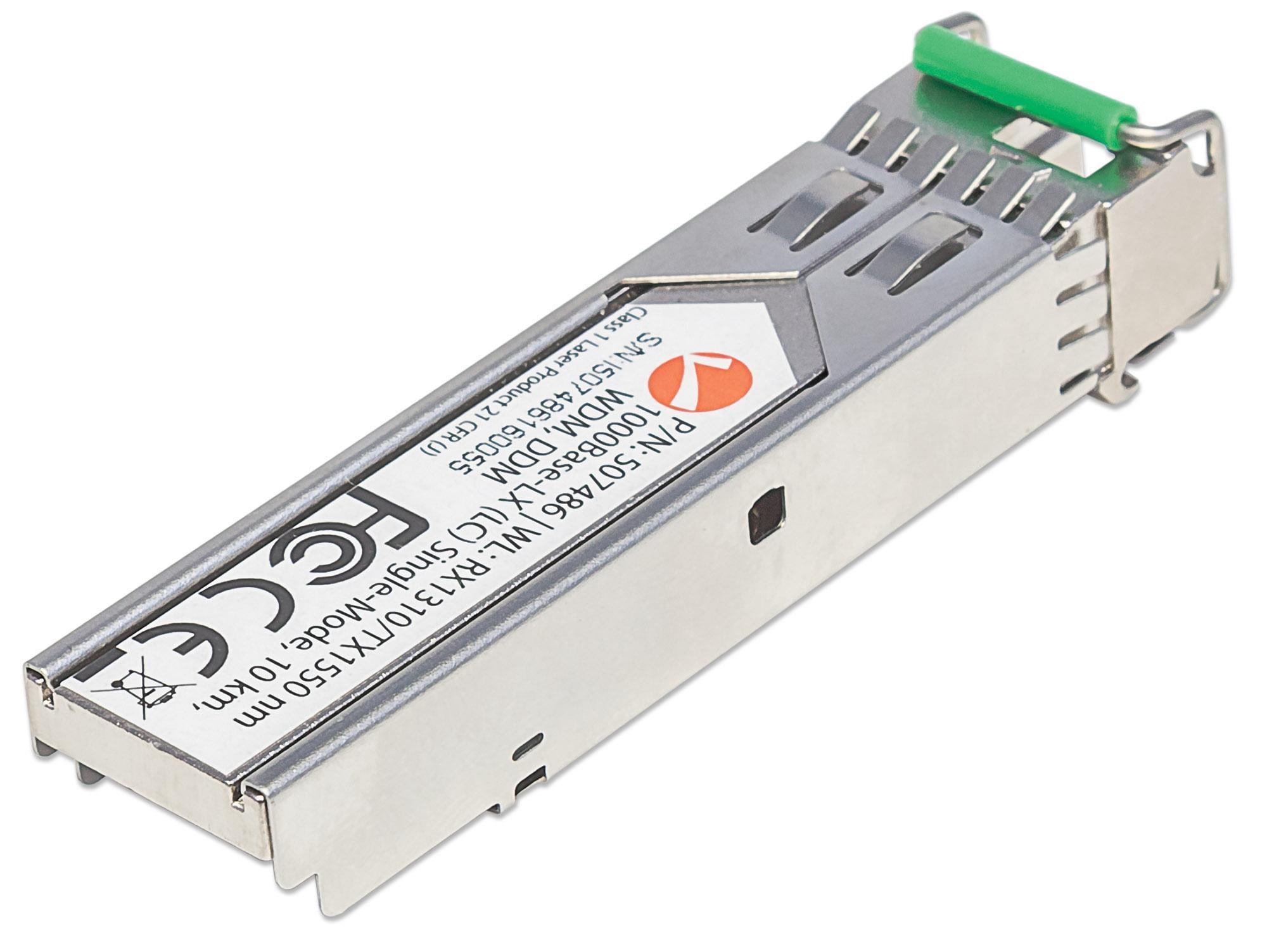 Transceiver Gigabit Fibra Ottica WDM (RX1310/TX1550) Bidirezionale SFP - Intellinet I-TX-MGBIC-WDM1