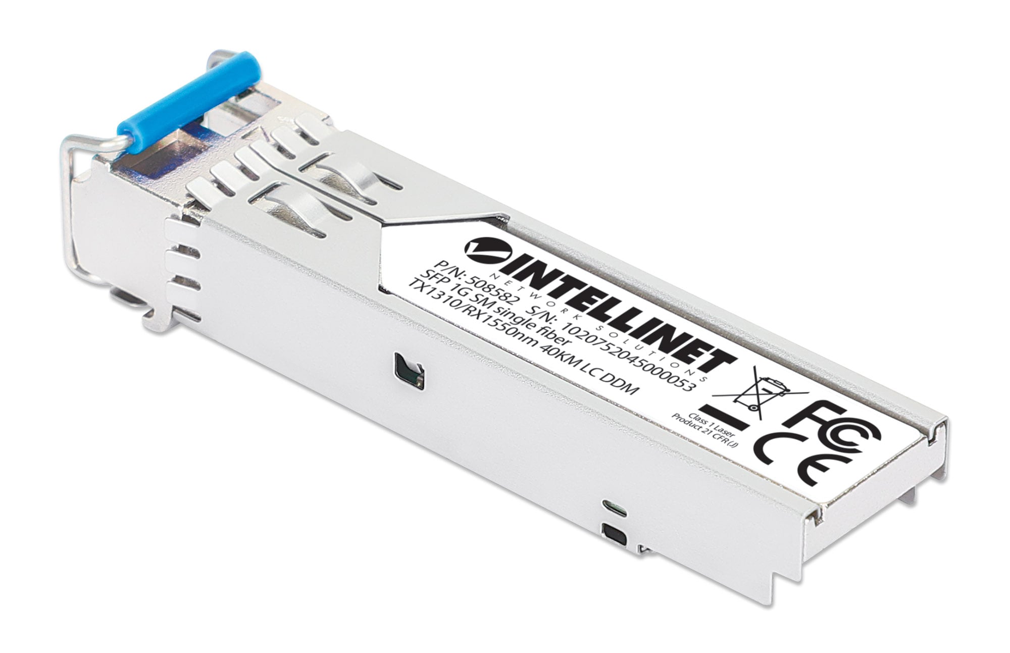 Transceiver SFP Fibra Ottica Monomodale LC 1000Base-BX Bidirezionale WDM - Intellinet I-TX-MGBIC-WDM40A