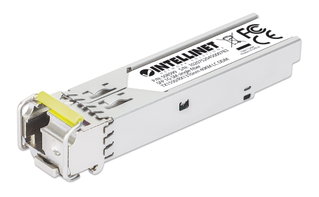 Single-mode Fiber Optic LC SFP Transceiver 1000Base-BX Bidirectional WDM - Intellinet I-TX-MGBIC-WDM40B