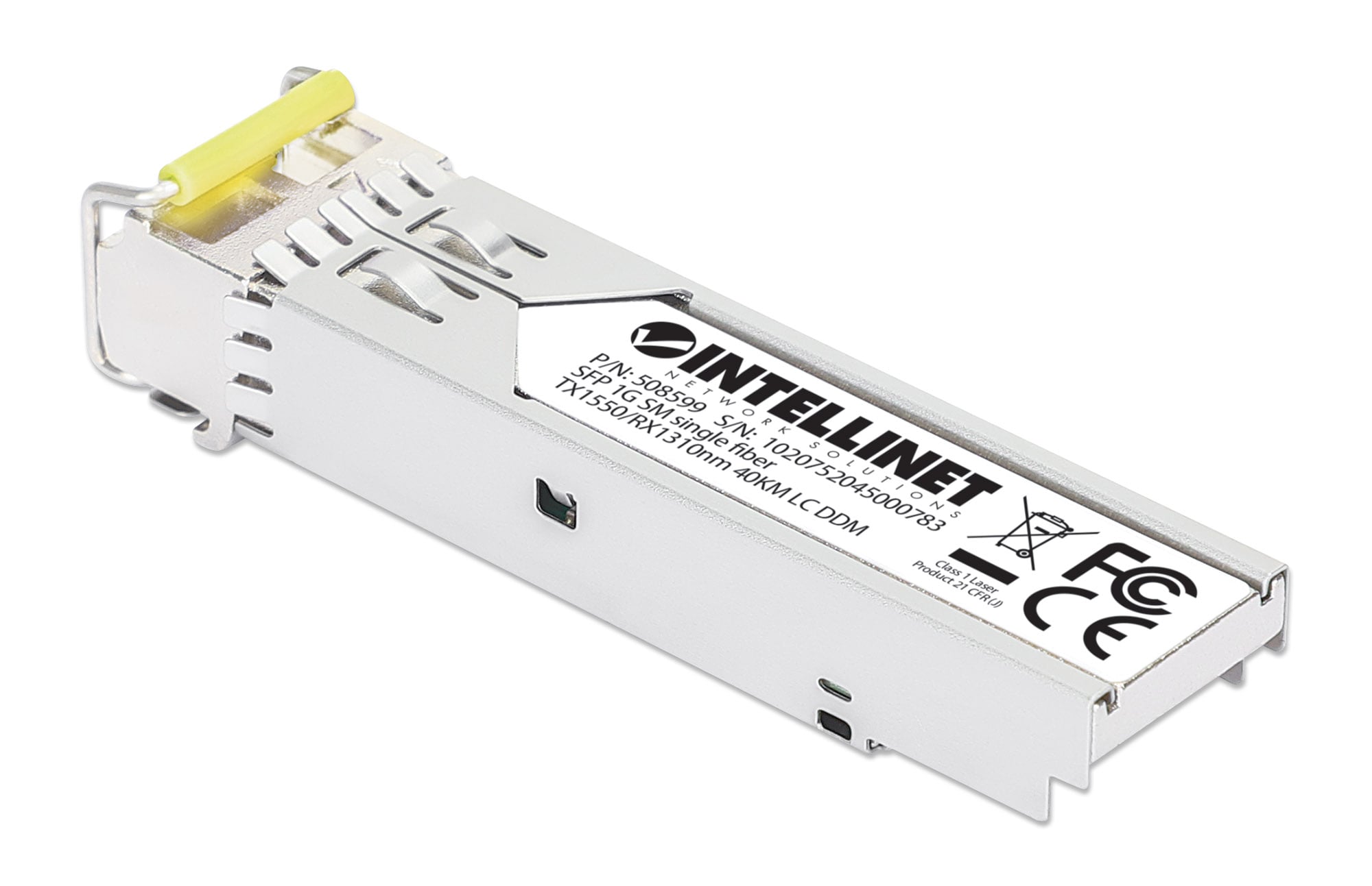 Transceiver SFP Fibra Ottica Monomodale LC 1000Base-BX Bidirezionale WDM - Intellinet I-TX-MGBIC-WDM40B