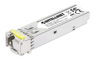 Single-mode Fiber Optic LC SFP Transceiver 1000Base-BX Bidirectional WDM - Intellinet I-TX-MGBIC-WDM80B