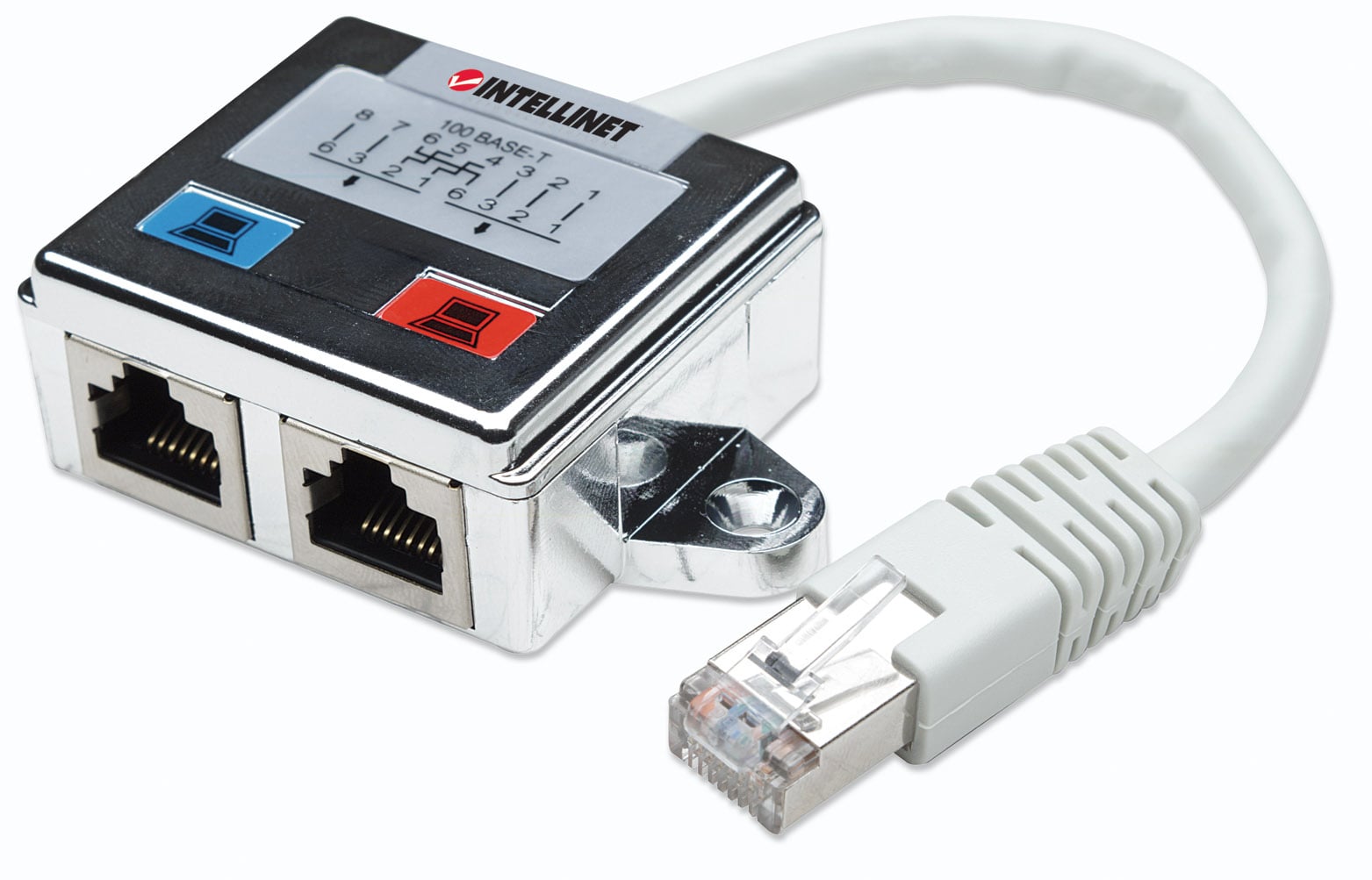 Sdoppiatore di Cavo di rete UTP/FTP Cat5E Cable economizer - Intellinet I-UAD ADAP-C2