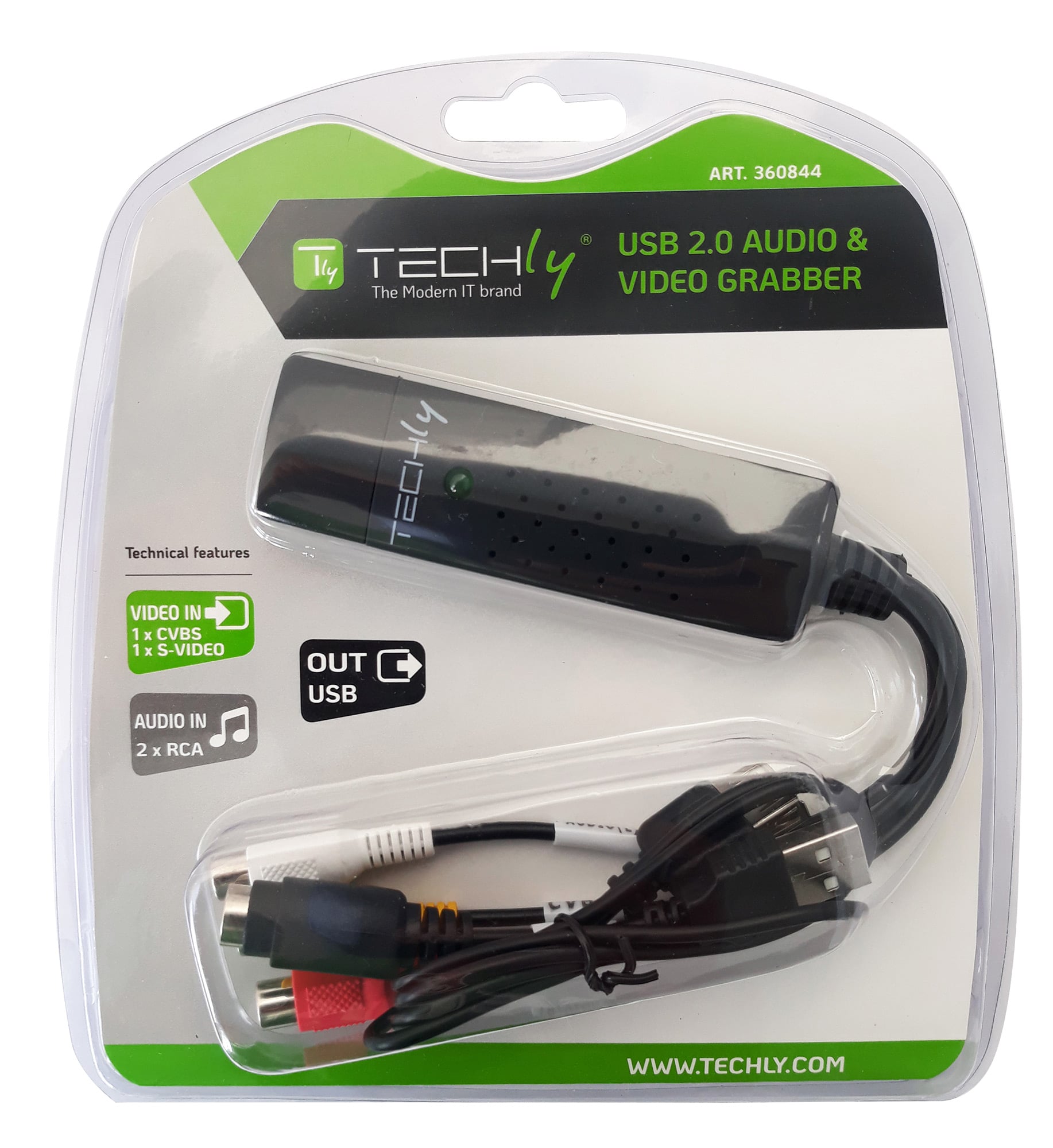 Audio Video Grabber USB 2.0 - Techly I-USB-VIDEO-700TY