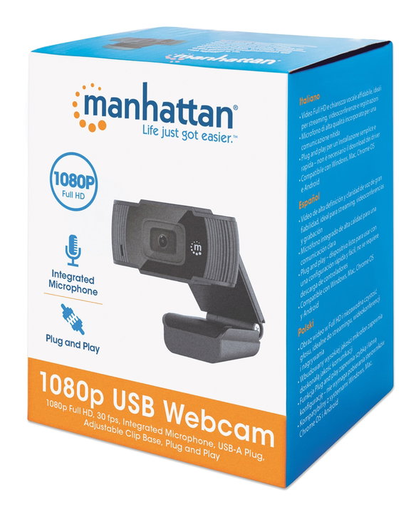 USB Webcam 1080p Full HD - Manhattan I-WEBCAM-006