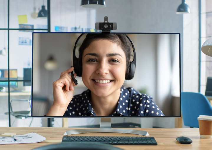 USB QHD 1440p Webcam Noise Cancellation - Manhattan I-WEBCAM-549
