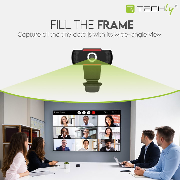 USB Full HD Webcam 1080p with Noise Reduction and Auto Focus - Techly I-WEBCAM-60T