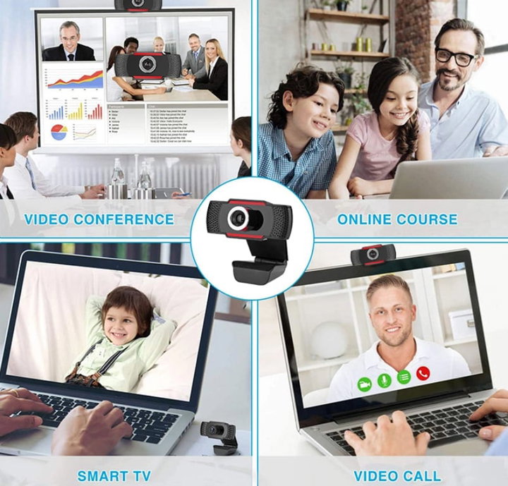 USB 720p Webcam with Noise Reduction - Techly I-WEBCAM-70T