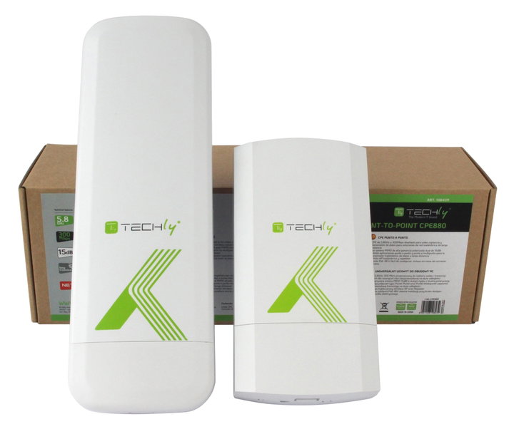 CPE Punto-Punto 300Mbps a 2.4GHz 8dBi - Techly I-WL-CPE120