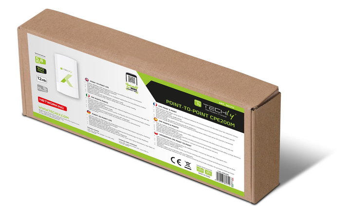 CPE Punto-Punto 900Mbps a 5.8GHz 12dBi - Techly I-WL-CPE200