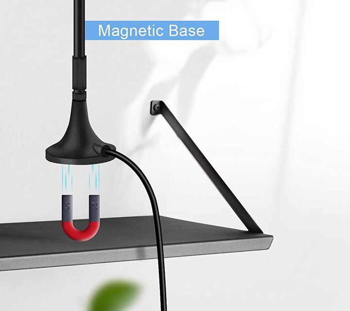 Antenna LTE omnidirezionale fissa SMA 3-5 dBi 12.5 cm cavo RG-174 A/U 3 m - Delock I-WL2-ANT35