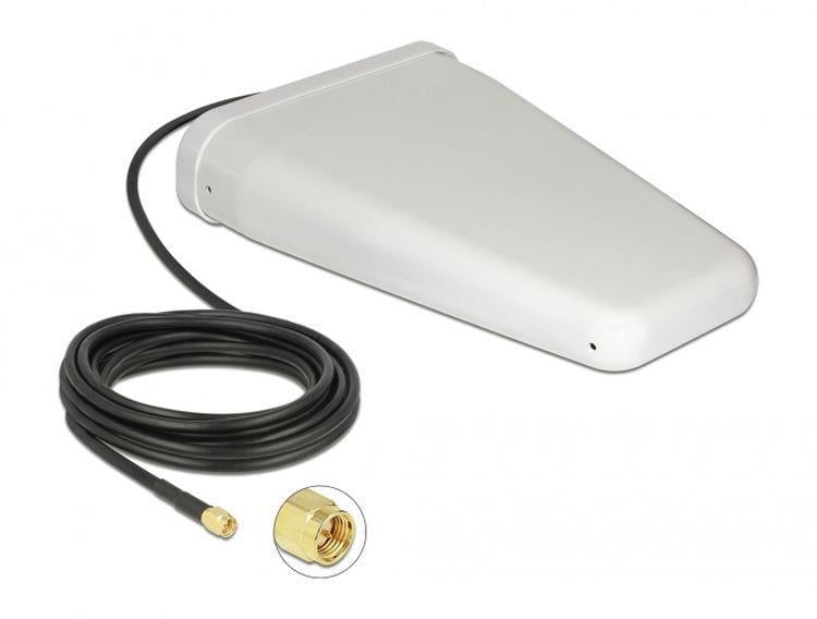 Directional LTE antenna from External SMA 7 - 9 dBi Cable RG- 58 5 m White - Delock I-WL 2 -ANT 79 O