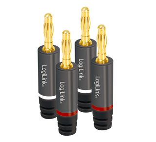 Spina a Banana 2 Coppie (4 Connettori) - Logilink IADAP 25-SB-G4