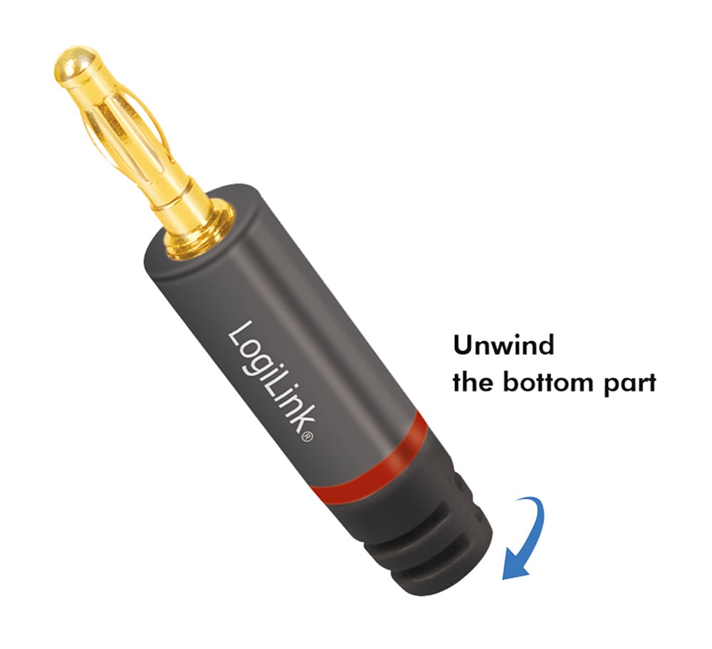 Spina a Banana 2 coppie (2x2 connettori) - Logilink IADAP 25-SB-G4