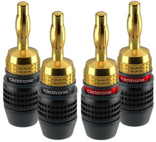 Connettore a Banana SimpleLock 6.0 mm² 2 coppie (2x2 connettori) - Clicktronic IADAP 25-SB-G6