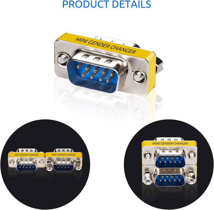 Mini Gender Changer Standard DB 9 Pin M/M - Manhattan IADAP 734-09