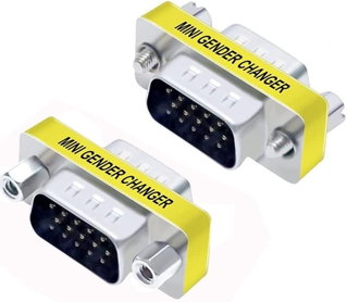Mini Gender Changer VGA DB 15 Pin HD M/M - Manhattan IADAP 734-15HD