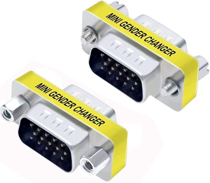 Mini Gender Changer VGA DB 15 Pin HD M/M - Manhattan IADAP 734-15HD