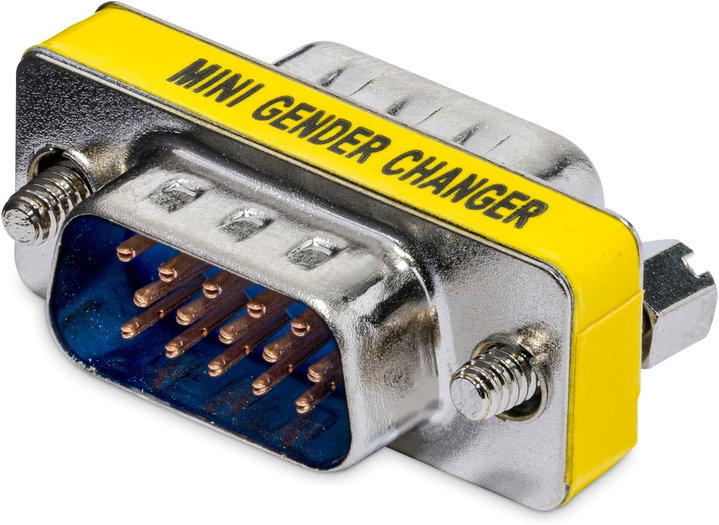 Mini Gender Changer VGA DB 15 Pin HD M/M - Manhattan IADAP 734-15HD