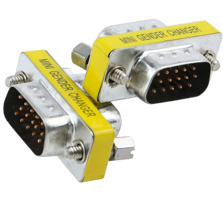 Mini Gender Changer VGA DB 15 Pin HD M/M - Manhattan IADAP 734-15HD