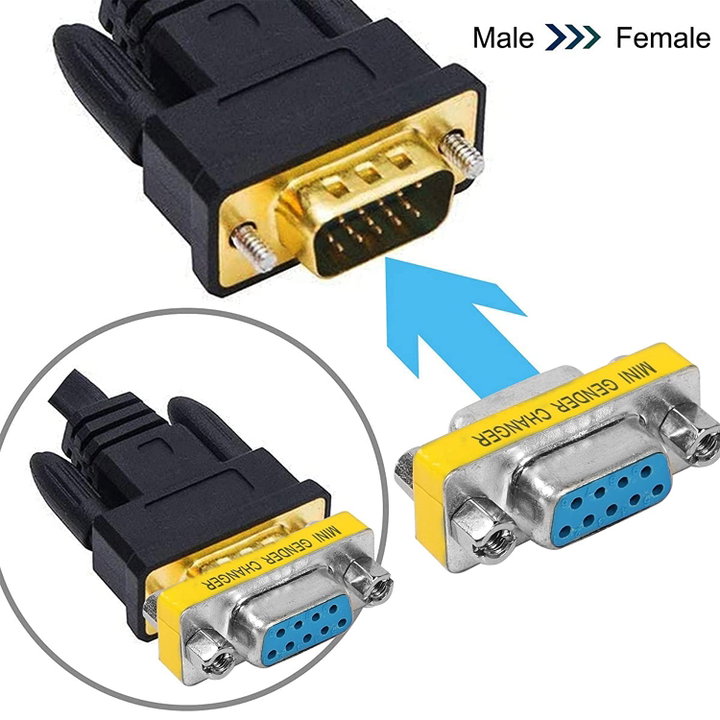 Mini Gender Changer Standard DB 9 Pin F/F - Manhattan IADAP 735-09