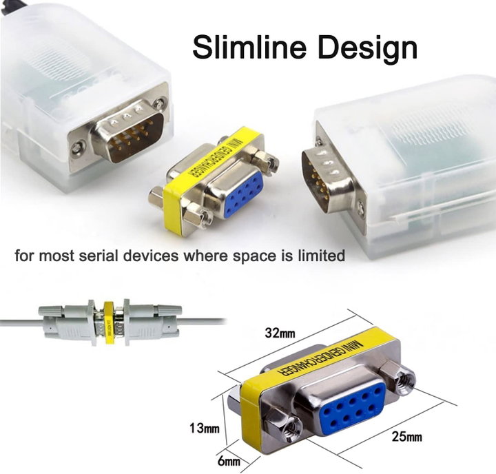 Mini Gender Changer Standard DB 9 Pin F/F - Manhattan IADAP 735-09