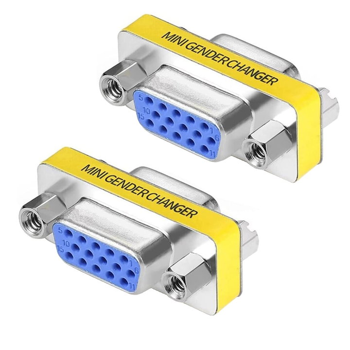 Mini Gender Changer VGA DB 15 Pin HD F/F - Manhattan IADAP 735-15HD