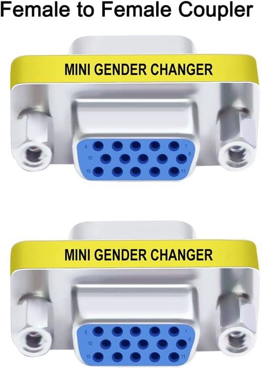 Mini Gender Changer VGA DB 15 Pin HD F/F - Manhattan IADAP 735-15HD