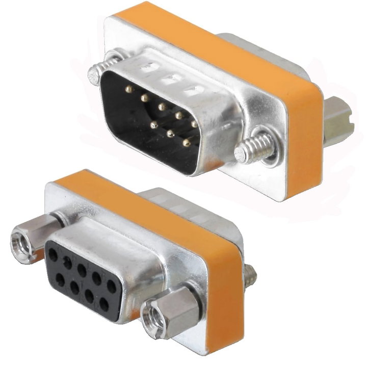 Gender Changer D-SUB 9 pin M/F Null Modem - Manhattan IADAP 736-09N