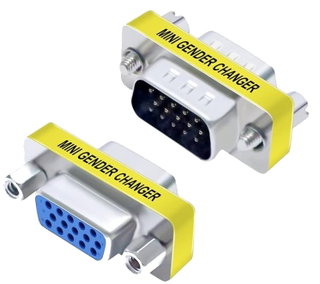 Mini Gender Changer VGA DB 15 Pin HD M/F - Manhattan IADAP 736-15HD